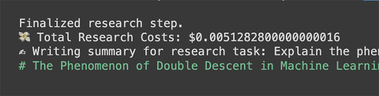 STORM cost